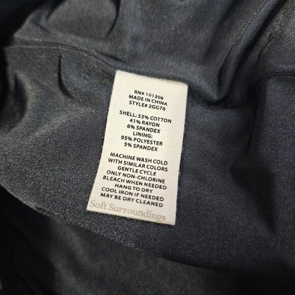 Soft Surroundings Pull On Black Skort Size Large - Picture 6 of 8